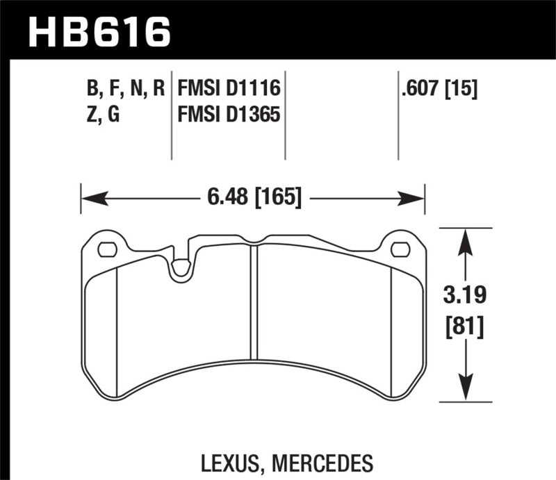 Hawk Performance DTC-60 Brembo Front Brake Pads Subaru 2018-2021 STI | HB616G.607