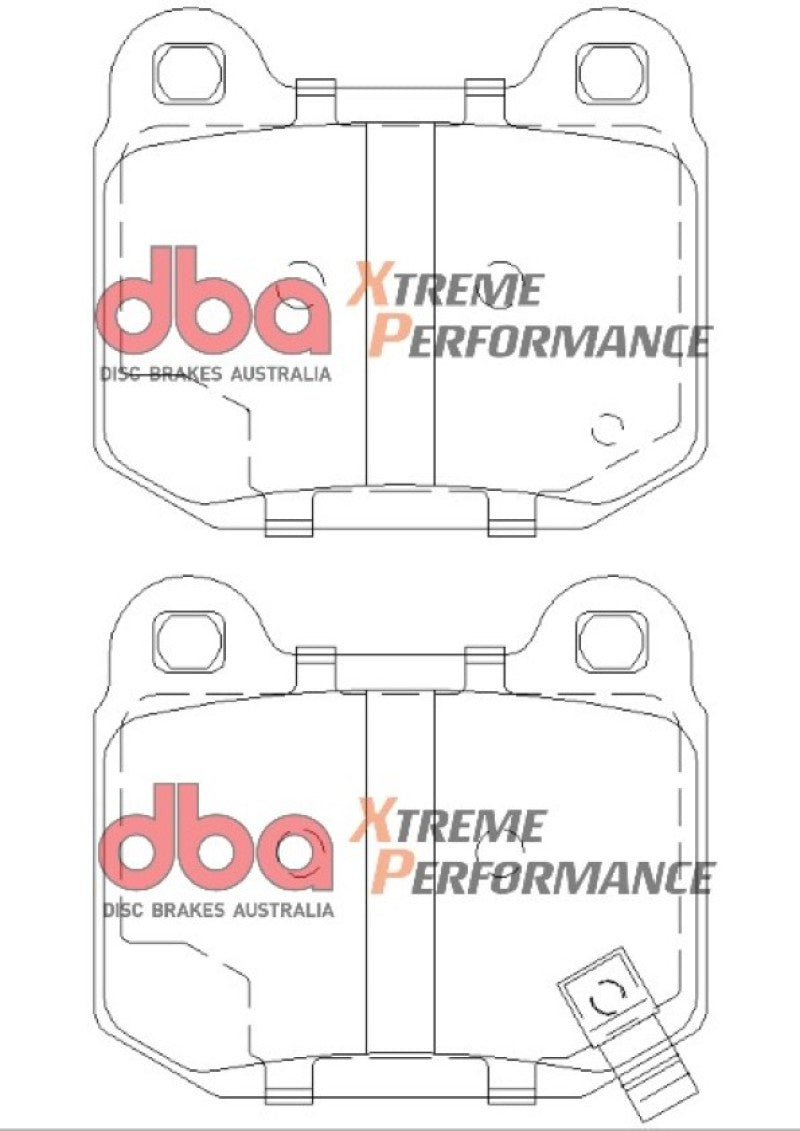 DBA XP650 Xtreme Performance Rear Brake Pads Subaru 2004-2017 STI | DB1521XP