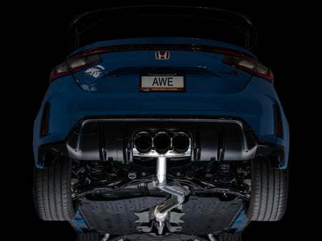 AWE Track Edition Exhaust w/ Triple Diamond Black Tips 2023-2024 Honda Civic Type R FL5 | 3020-53287