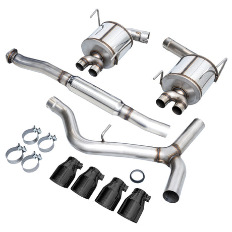 AWE Touring Edition Cat Back Exhaust Diamond Black Tips Sedan (3015-43108) | Subaru WRX 2011-2014 / STI 2011-2021