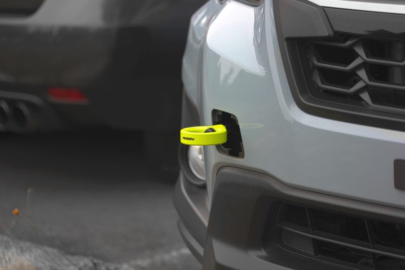 Perrin Front Tow Hook Neon Yellow (PSP-BDY-237NY) | Subaru WRX 2022-2025 / Crosstrek 2018-2023 / Forester XT 2014-2018 / Forester 2014-2025