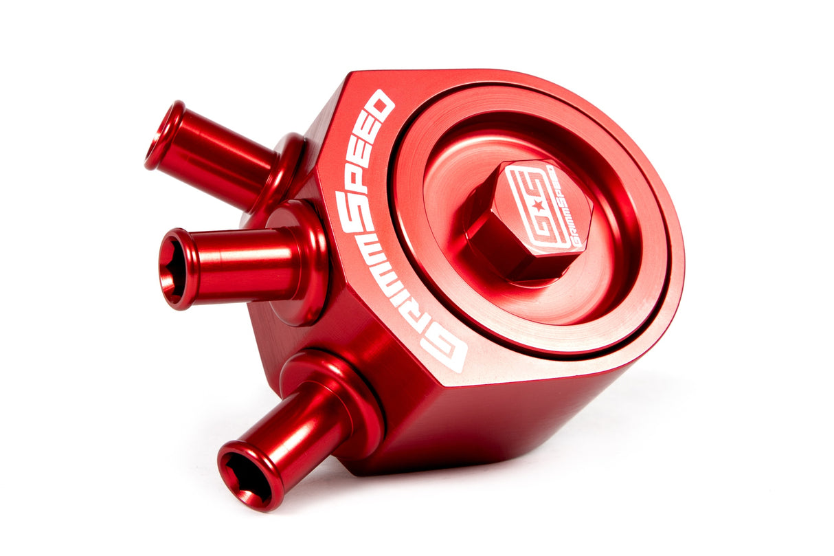 GrimmSpeed Air/Oil Separator Red Subaru 2002-2007 WRX / 2004-2020 STI