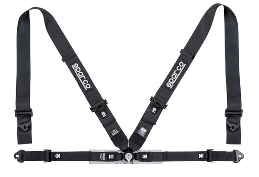 Sparco Seat Belt Harness 4PT 3" Snap-In Competition Black Universal