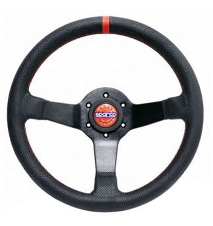 Sparco 330mm Steering Wheel Champion Limited Edition Street Black w/ Black Perforated Leather Universal
