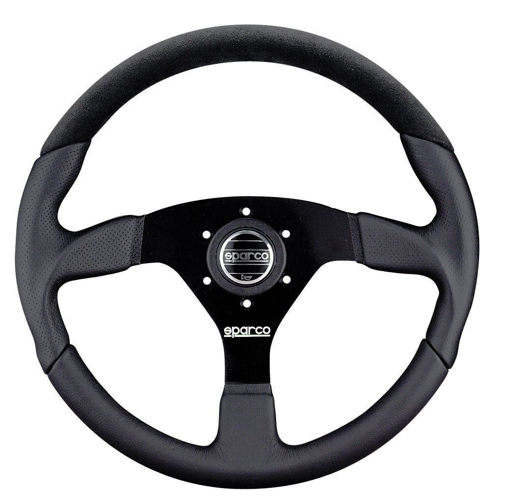 Sparco 350mm Steering Wheel L505 Street Black w/ Perforated Leather/Suede | 015TL522TUV