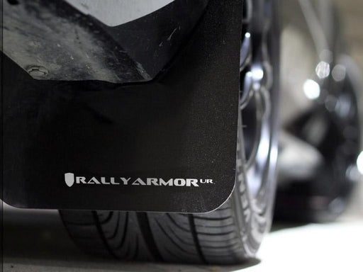 Rally Armor UR Mudflaps Black Urethane White Logo Subaru 2008-2010 WRX