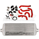 GrimmSpeed Front Mount Intercooler Kit Silver Core w/ Red Piping Subaru 2015-2020 STI