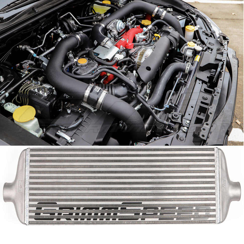 GrimmSpeed Front Mount Intercooler Kit Silver Core w/ Black Piping Subaru 2015-2020 STI