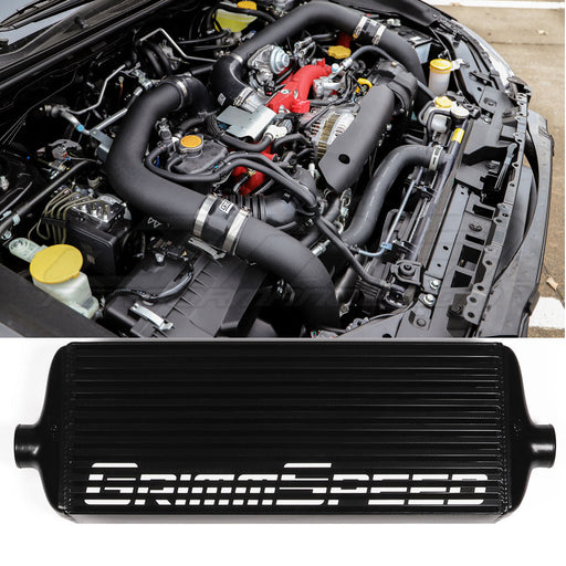 GrimmSpeed Front Mount Intercooler Kit Black Core w/ Black Piping Subaru 2015-2020 STI