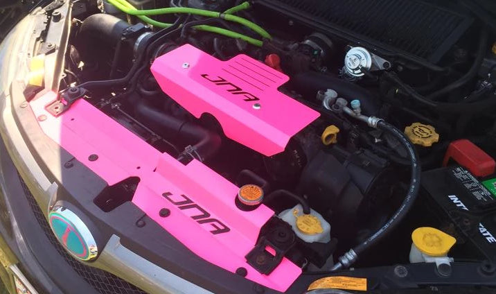 JNA Performance Radiator Shroud Hot Pink Subaru 2008-2014 WRX / 2008-2014 STI | JNA-SUB-007PK