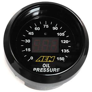 AEM 52mm Digital Fuel or Oil Pressure Gauge 0-100 PSI Universal