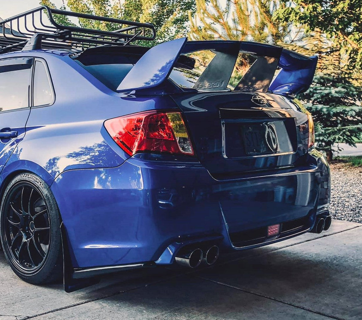 JNA Performance V Style Rear Bumper Lip Extensions Polyurethane (SEDAN) Subaru 2011-2014 WRX / 2011-2014 STI