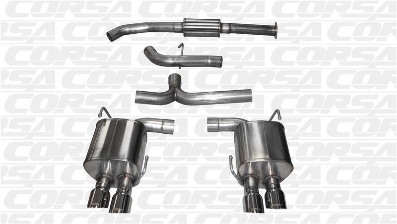 CORSA Performance Cat Back Exhaust Sport Polished Quad 3.5" Tips Subaru 2015-2020 WRX / 2015-2020 STI