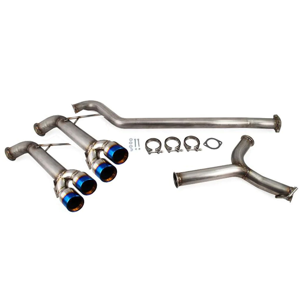 ETS Muffled Cat Back Exhaust Non-Resonated Burnt Tips Subaru 2022 WRX