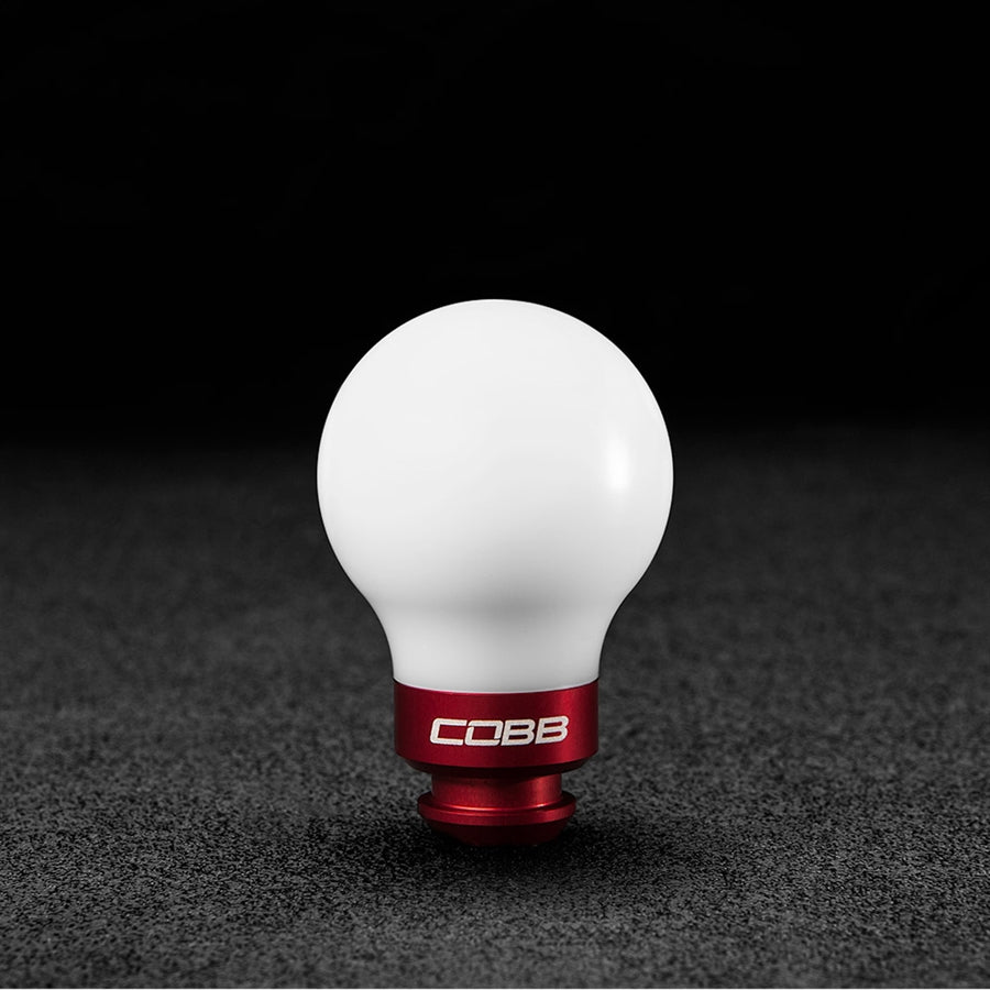 COBB 5-Speed Shift Knob White w/ Race Red Subaru 2002-2014 WRX | 211350-W-RD