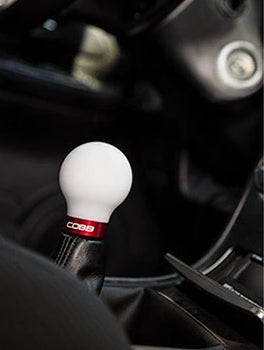 COBB 5-Speed Shift Knob White w/ Race Red Subaru 2002-2014 WRX | 211350-W-RD