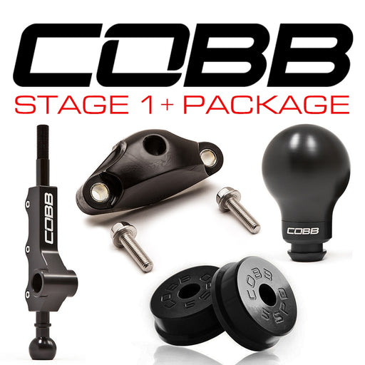 Cobb Tuning Stage 1+ Drivetrain Package 5-Speed w/ Wide Barrel Shifter Stealth Black Knob Subaru 2002-2007 WRX