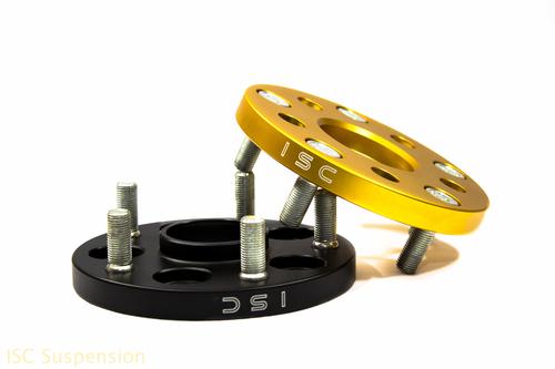 ISC Suspension Wheel Adapters 15mm 5x100 to 5x114.3 Hub Centric Gold (Set of 4) Subaru 2002-2014 WRX / 2004 STI / 2013-2019 BRZ