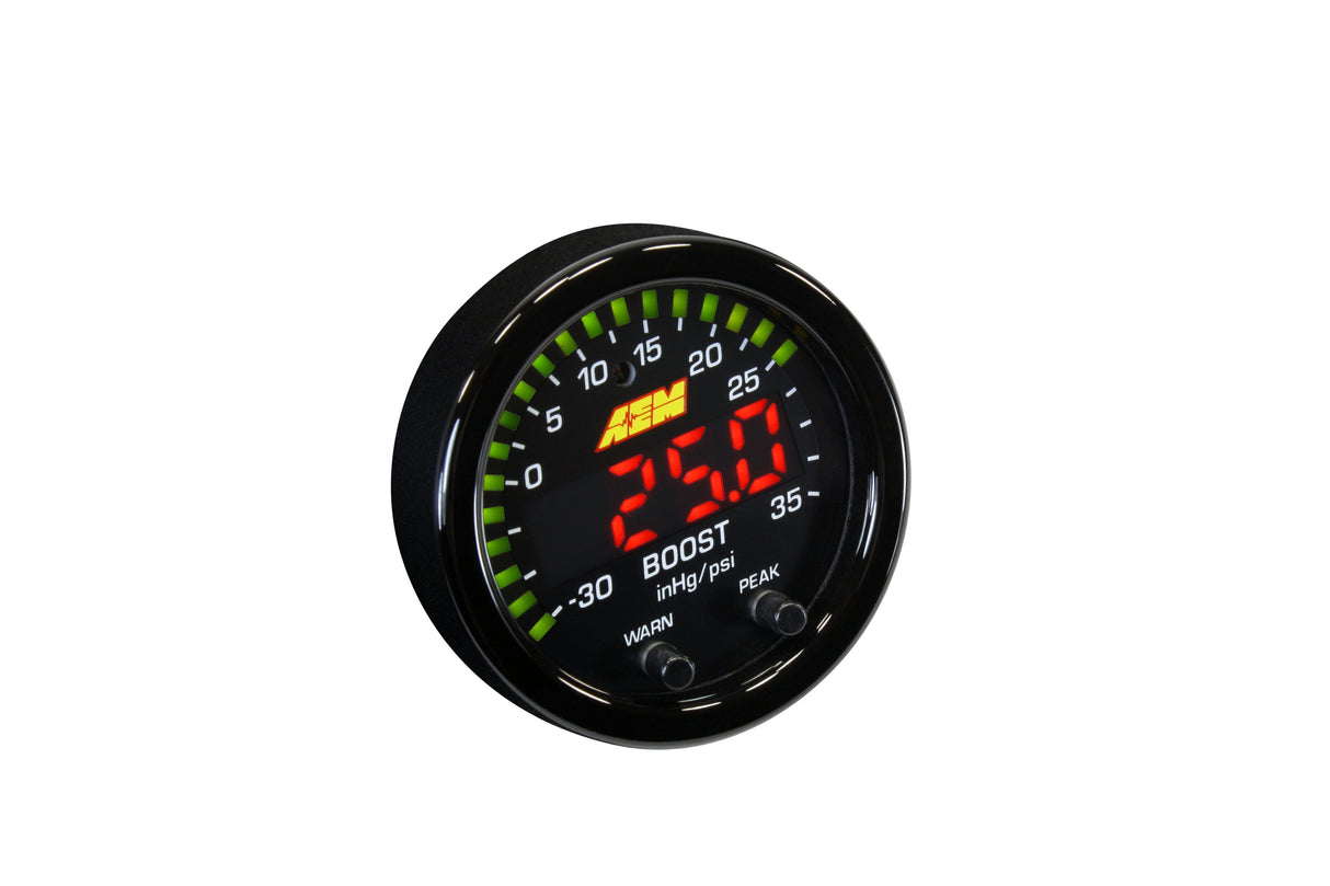 AEM X-Series Boost Pressure Gauge -30inHg 35psi | 30-0306