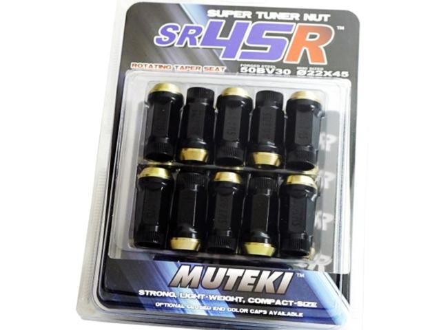 Wheel Mate Muteki SR45R Lug Nuts Open Ended Black M12 x 1.25 | 32935B