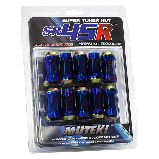 Muteki SR45R Lug Nuts Open Ended Burning Blue M12 x 1.25 Universal