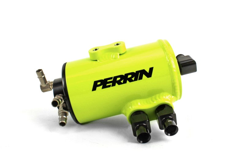 Perrin Performance Air Oil Separator TMIC Neon Yellow Subaru 2008-2014 WRX / 2008-2020 STI