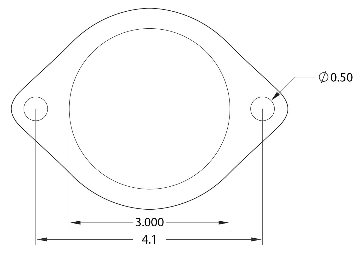 GrimmSpeed 3in 2 Bolt Downpipe To Catback Gasket | 022001