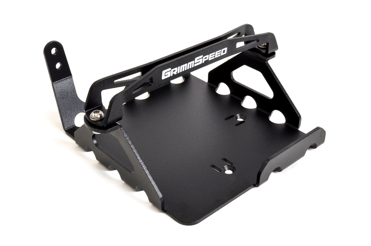 GrimmSpeed Lightweight Battery Mount Kit Black Subaru 2008-2018 WRX / 2008-2020 STI