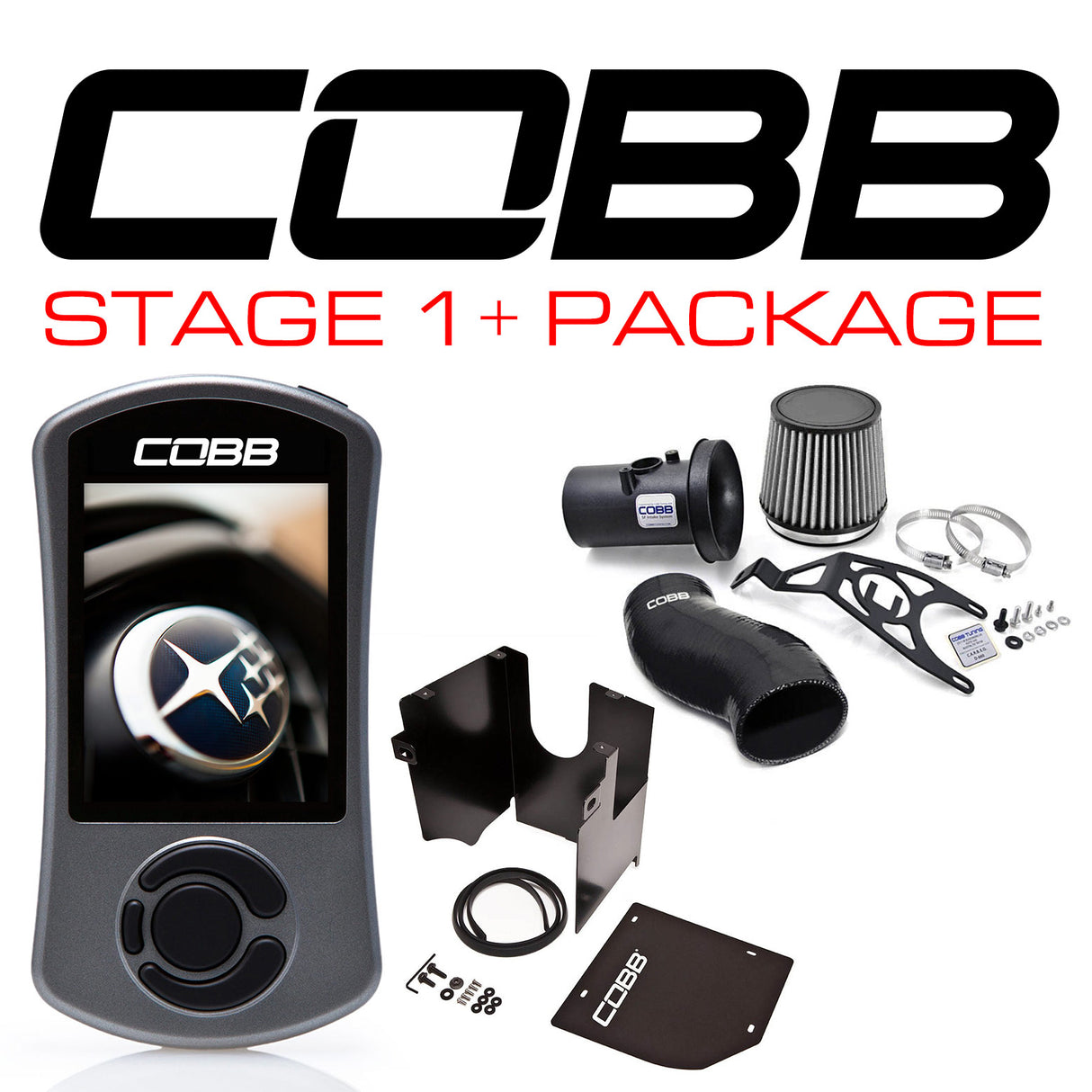 COBB Stage 1+ Power Package Subaru Black Subaru 2008-2014 WRX / 2008-2014 STI | 615X01P-BK