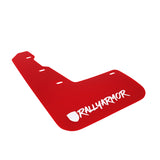 Rally Armor UR Mud Flaps Red Urethane White NEW Logo Subaru 2015-2021 WRX / 2015-2021 STI | MF32-UR-RD/WH-X