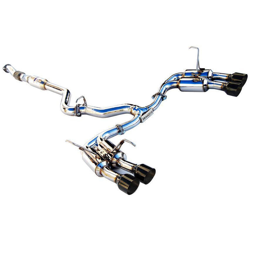 Invidia Gemini R400 Single Layer Cat Back Exhaust w/Black Tips Subaru 2015-2020 WRX / 2015-2020 STI