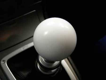 Killer B Motorsport WRC Style Round Shift Knob White Polished 6MT Subaru 2015-2018 WRX / 2004-2019 STI / 2013-2019 BRZ