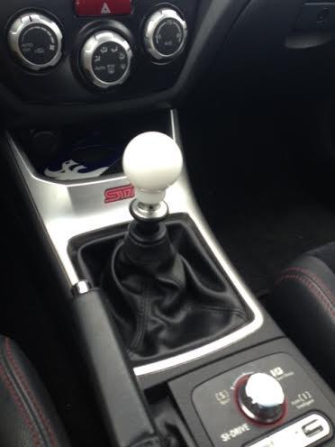 Killer B Motorsport Round Shift Knob White Polished 6MT Subaru 2015-2018 WRX / 2004-2019 STI / 2013-2019 BRZ