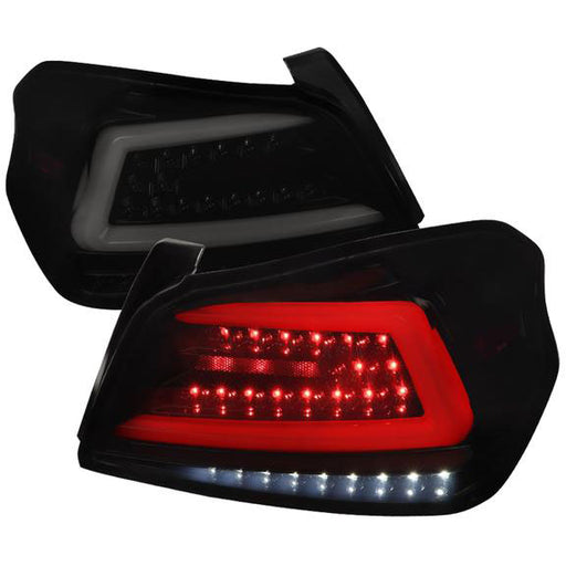 SPEC-D Sequential LED Tail Lights Glossy Black Housing/Smoke Lens Subaru 2015-2020 WRX / 2015-2020 STI