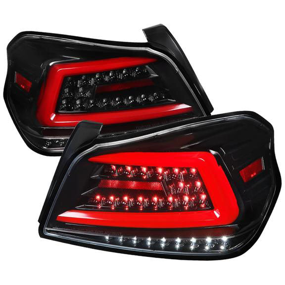 Spec-D Tuning Sequential LED Tail Lights Jet Black Housing/Clear Lens Subaru 2015-2021 WRX / 2015-2021 STI