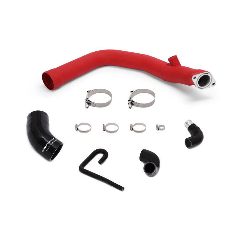 Mishimoto Charge Pipe Kit Hot Side Wrinkle Red Subaru 2015-2021 WRX