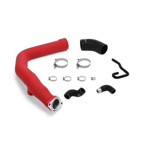 Mishimoto Charge Pipe Kit Hot Side Wrinkle Red Subaru 2015-2021 WRX