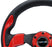 NRG 320mm Sport Leather Steering Wheel w/ Red Inserts Universal