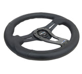 NRG 320mm Steering Wheel "Sniper" Black Leather w/ Carbon Center Spoke | RST-002RCF