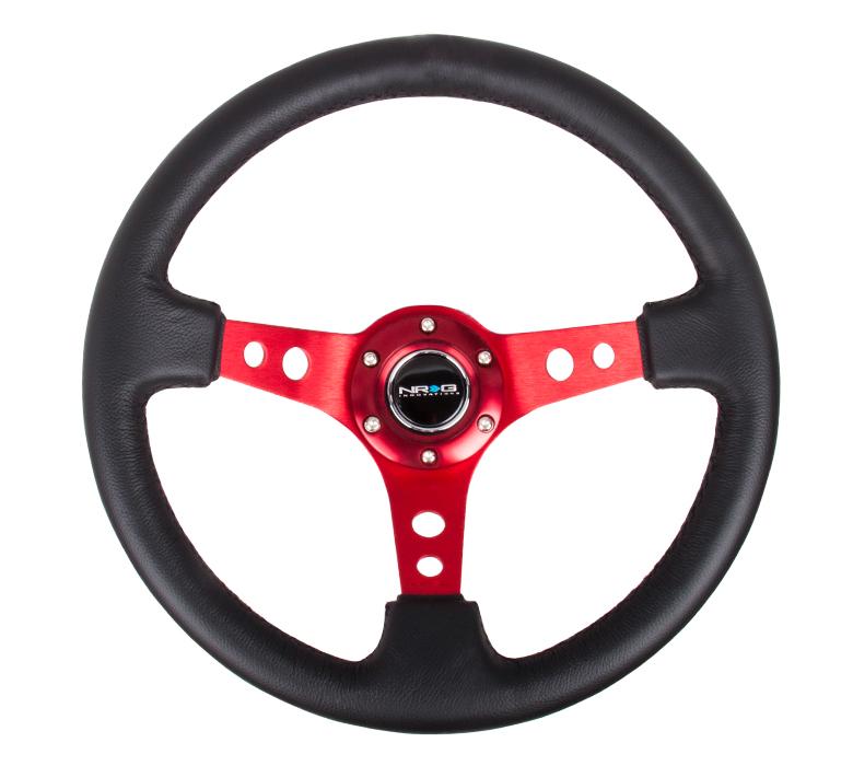 NRG 350mm Sport Steering Wheel 3" Deep Red | RST-006RD