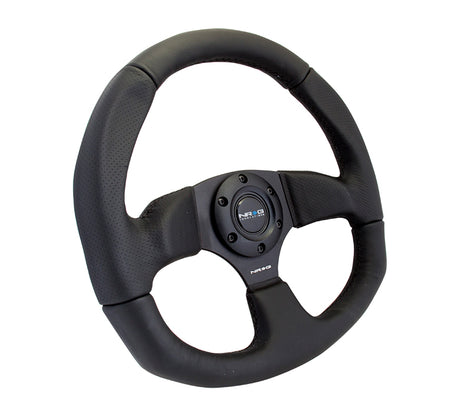 NRG 320mm Sport Leather Steering Wheel Flat Bottom | RST-009R