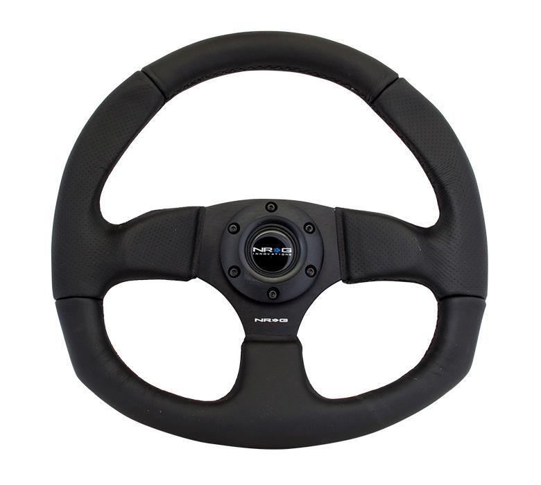 NRG 320mm Sport Leather Steering Wheel Flat Bottom | RST-009R