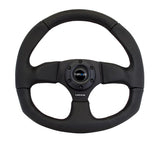 NRG 320mm Sport Leather Steering Wheel Flat Bottom | RST-009R