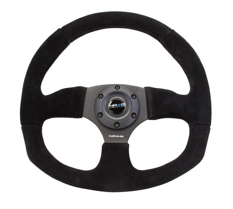 NRG 320mm Sport Suede Steering Wheel Flat Bottom Universal