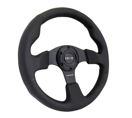 NRG 320mm Sport Leather Steering Wheel w/ Black Stitching | RST-012R