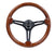 NRG 350mm Steering Wheel 3" Deep Brown Colored Wood w/ Black Center Universal