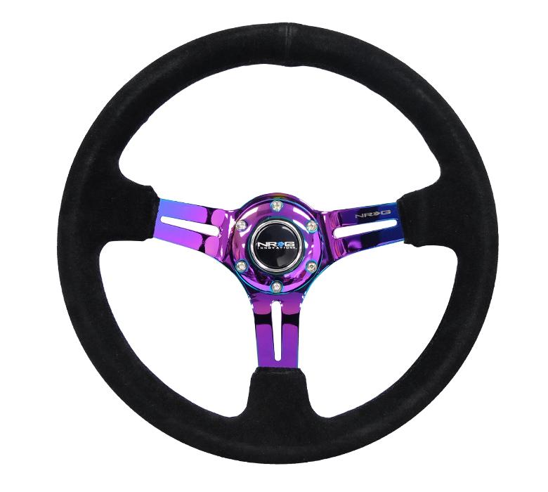 NRG 350mm Steering Wheel 3" Deep w/ Neo Chrome Center | RST-018S-MCBS