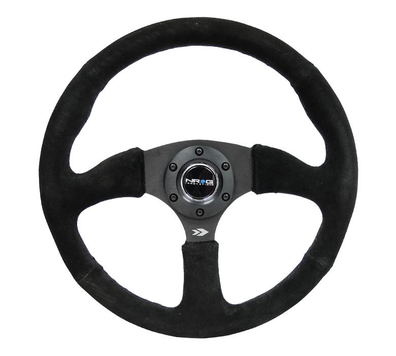 NRG 350mm Steering Wheel Suede Matte Black Center | RST-023MB-S