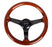 NRG 350mm Steering Wheel Vintage Wood Grain Finish Black Center Universal