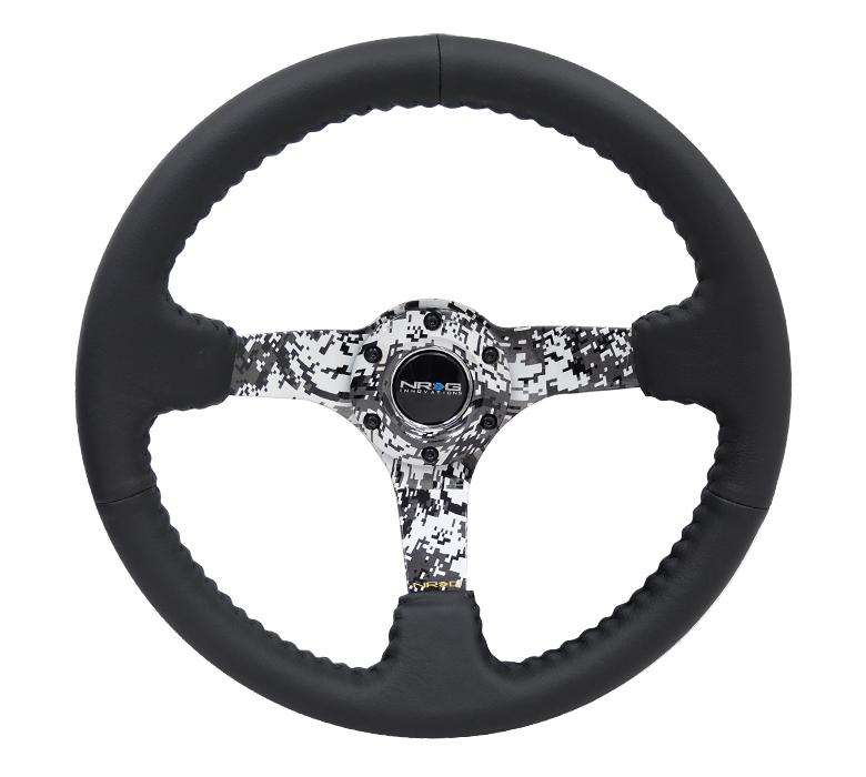 NRG 350mm Steering Wheel Leather Digital Camo Center | RST-036DC-R